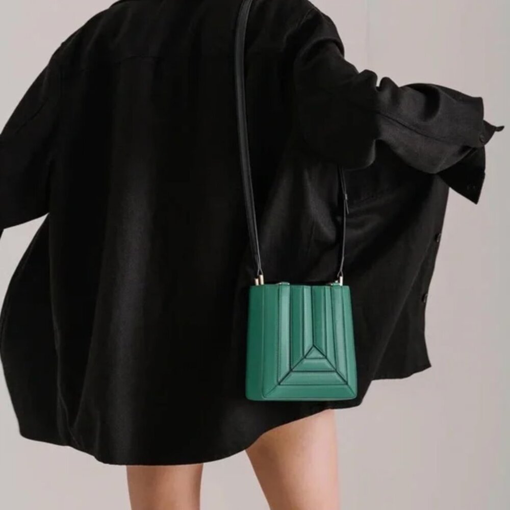 Mlouye Sera Tall Tote Mini in Jade - Picture 3 of 11